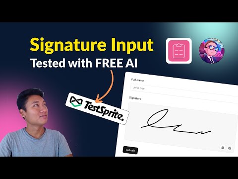 Signature Input in ShadCN + TestSprite AI Testing